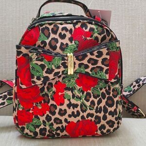 Betsy Johnson Floral and Leopard Print Women\'s Bag backpack s-l400.jpg main image 2